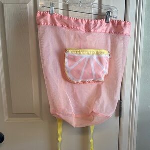 Pink and Yellow Kids Mesh Backpack
